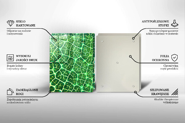 Glas Ceranfeldabdeckung Blattstruktur
