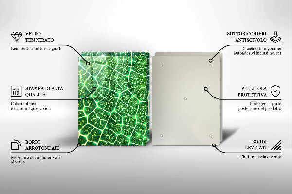 Glas Ceranfeldabdeckung Blattstruktur
