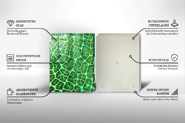 Glas Ceranfeldabdeckung Blattstruktur