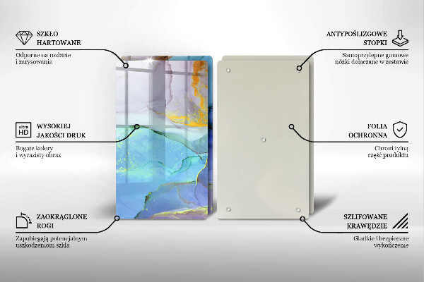 Glas Ceranfeldabdeckung Gebrochener Goldstein