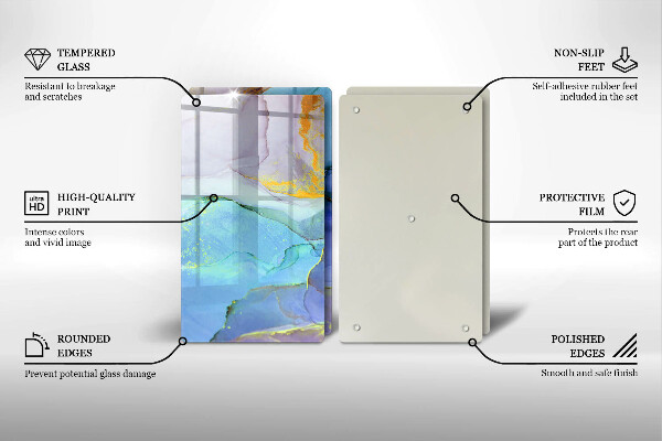 Glas Ceranfeldabdeckung Gebrochener Goldstein