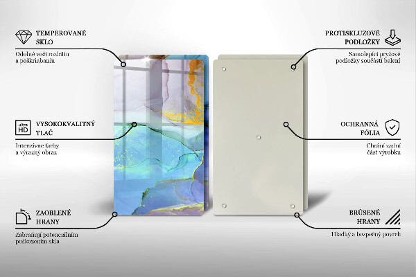 Glas Ceranfeldabdeckung Gebrochener Goldstein