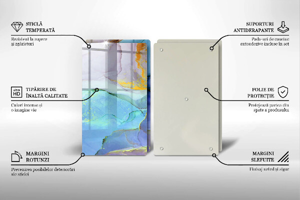 Glas Ceranfeldabdeckung Gebrochener Goldstein