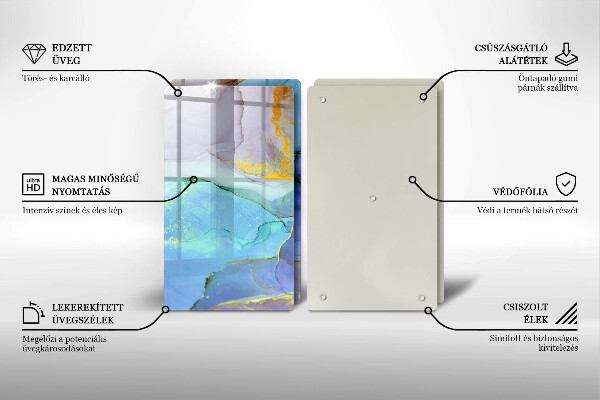 Glas Ceranfeldabdeckung Gebrochener Goldstein