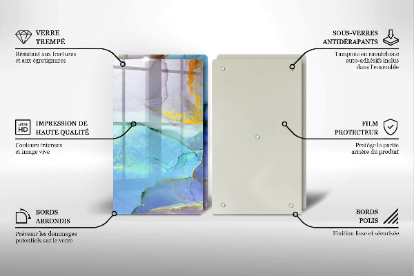 Glas Ceranfeldabdeckung Gebrochener Goldstein