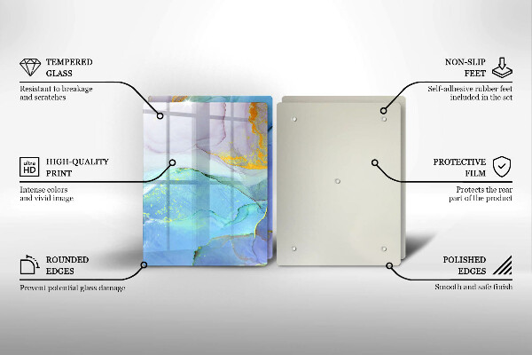 Glas Ceranfeldabdeckung Gebrochener Goldstein