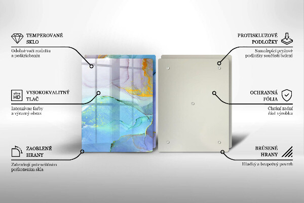 Glas Ceranfeldabdeckung Gebrochener Goldstein