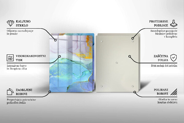 Glas Ceranfeldabdeckung Gebrochener Goldstein