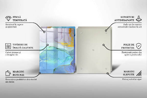 Glas Ceranfeldabdeckung Gebrochener Goldstein