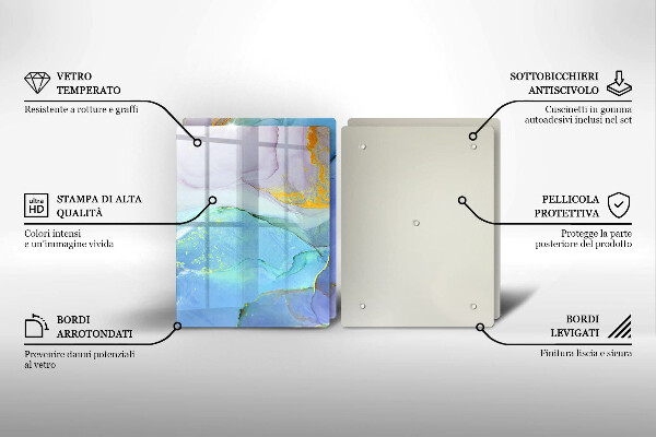 Glas Ceranfeldabdeckung Gebrochener Goldstein