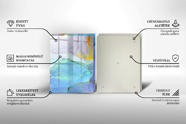 Glas Ceranfeldabdeckung Gebrochener Goldstein