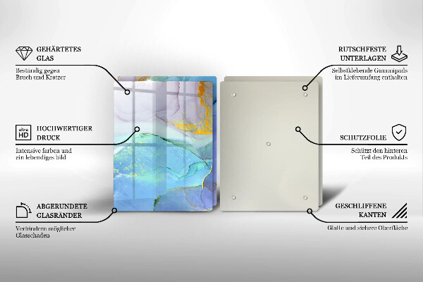 Glas Ceranfeldabdeckung Gebrochener Goldstein