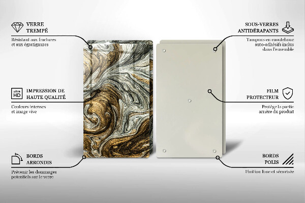 Glas Ceranfeldabdeckung Reichhaltige Abstraktion