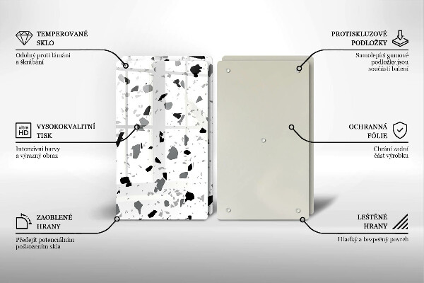 Glas Ceranfeldabdeckung Dekoratives Steinzeug