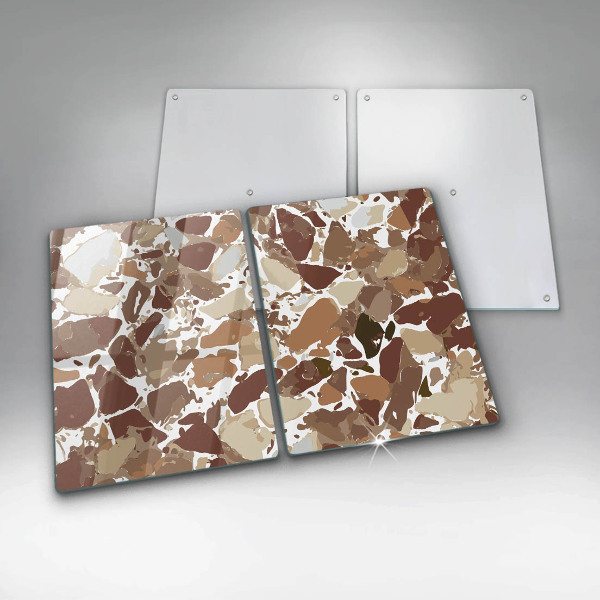 Glas Ceranfeldabdeckung Dekorative Beizen aus Stein