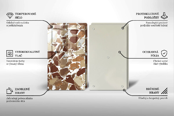 Glas Ceranfeldabdeckung Dekorative Beizen aus Stein