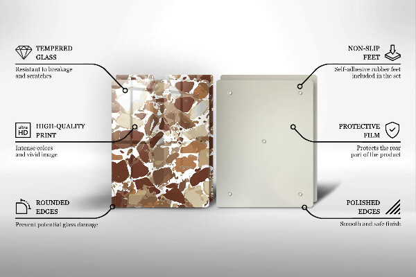 Glas Ceranfeldabdeckung Dekorative Beizen aus Stein