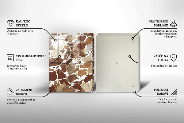 Glas Ceranfeldabdeckung Dekorative Beizen aus Stein