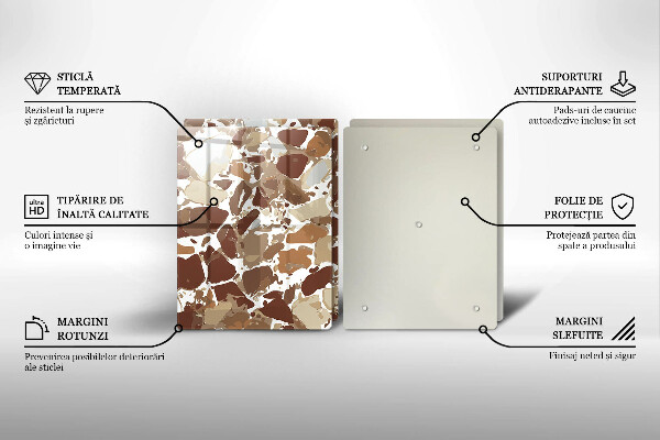 Glas Ceranfeldabdeckung Dekorative Beizen aus Stein