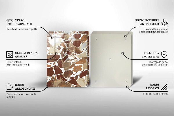 Glas Ceranfeldabdeckung Dekorative Beizen aus Stein