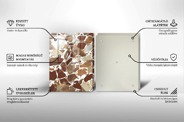 Glas Ceranfeldabdeckung Dekorative Beizen aus Stein