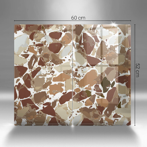 Glas Ceranfeldabdeckung Dekorative Beizen aus Stein