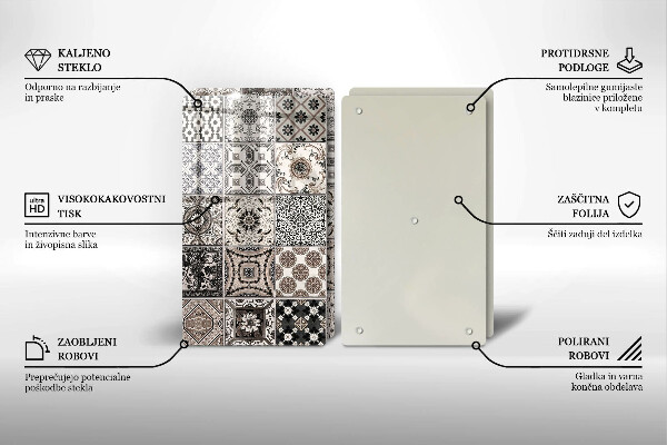 Glas Herdabdeckplatte Dekorative Fliesen