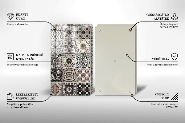 Glas Herdabdeckplatte Dekorative Fliesen