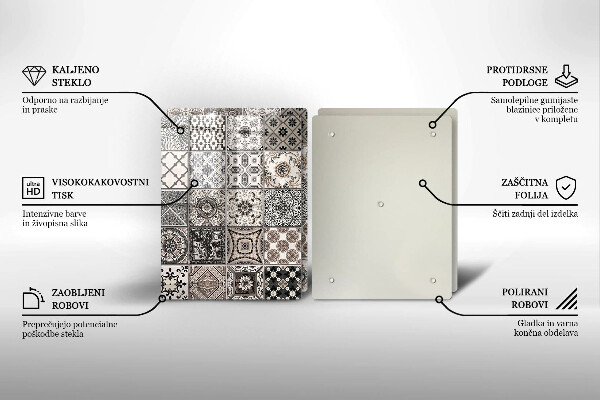 Glas Herdabdeckplatte Dekorative Fliesen