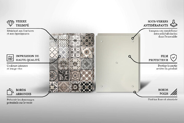 Glas Herdabdeckplatte Dekorative Fliesen