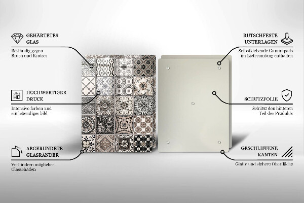 Glas Herdabdeckplatte Dekorative Fliesen