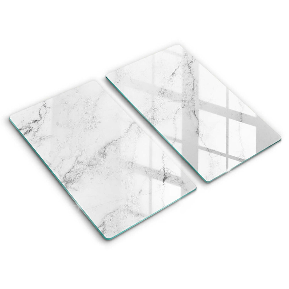 Glas Herdabdeckplatte Elegante Marmorstruktur