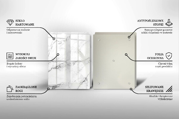 Glas Herdabdeckplatte Elegante Marmorstruktur