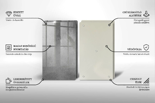 Glas Herdabdeckplatte Betonbeschaffenheitshintergrund