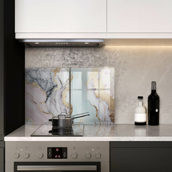 Glas Ceranfeldabdeckung Pastellmarmor