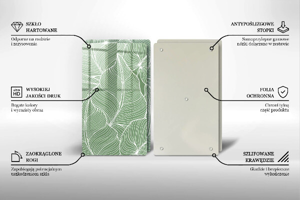Glas Ceranfeldabdeckung Lineare Blätter