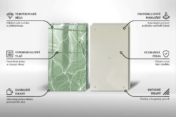 Glas Ceranfeldabdeckung Lineare Blätter