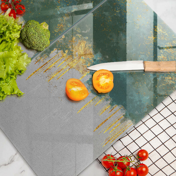 Glas Ceranfeldabdeckung Abstraktion mit Gold