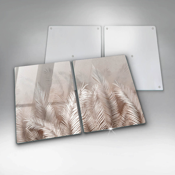 Glas Ceranfeldabdeckung Boho-Vegetationsblätter