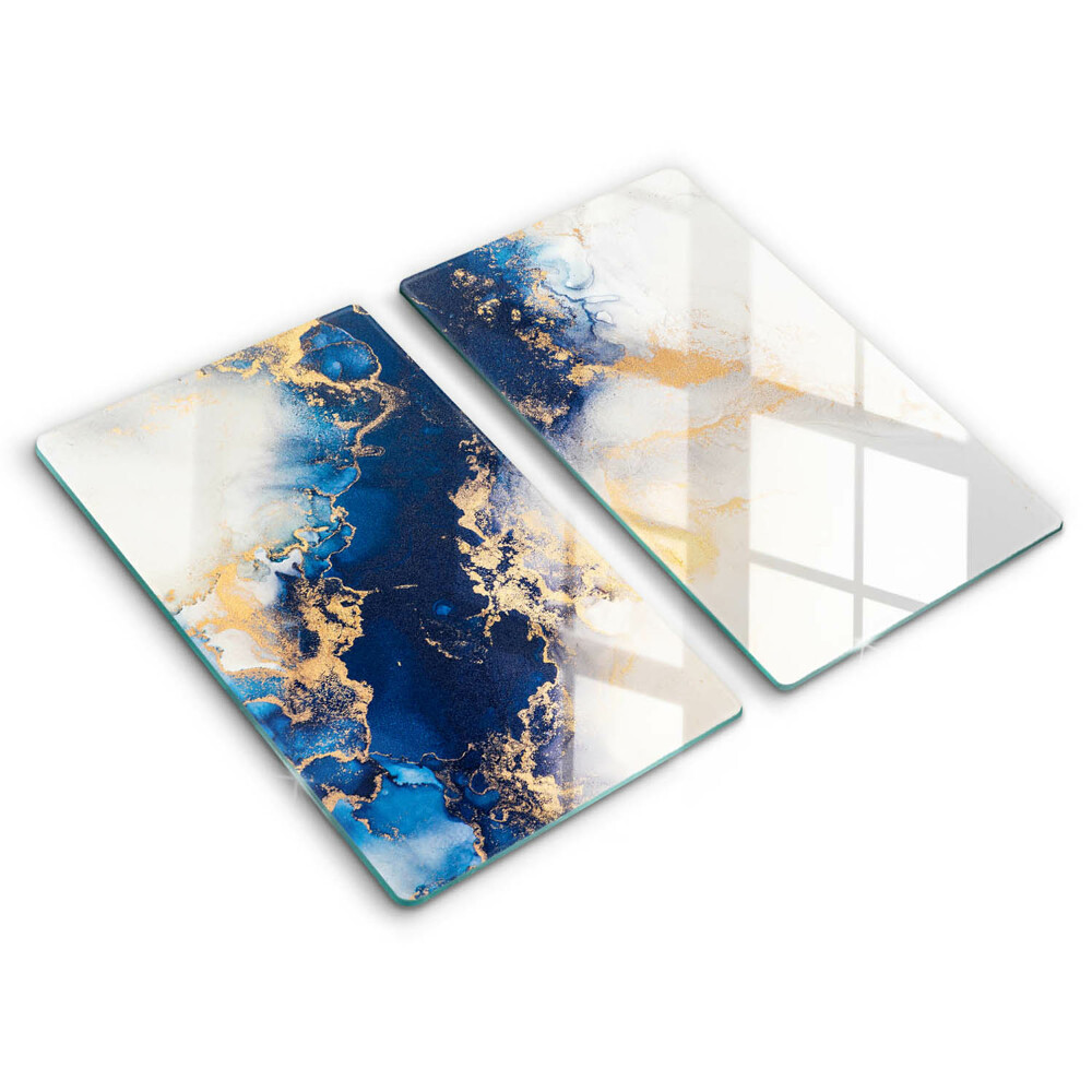 Glas Ceranfeldabdeckung Abstraktion mit Blau