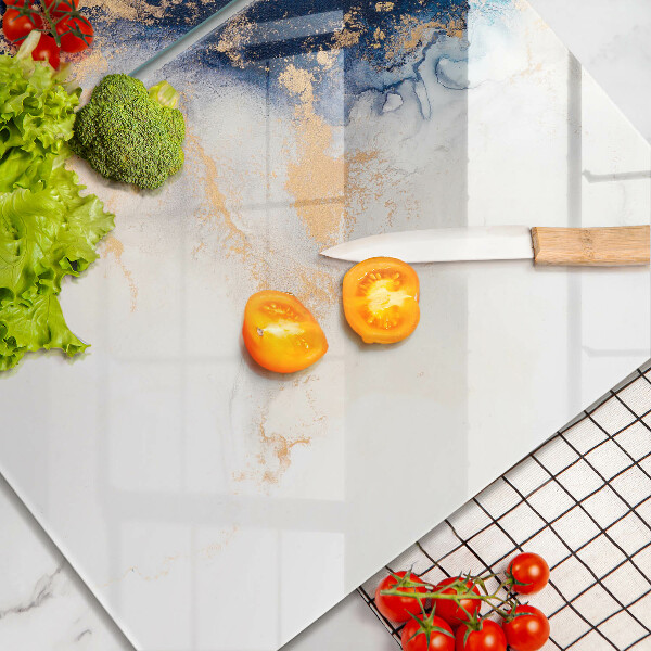 Glas Ceranfeldabdeckung Abstraktion mit Blau