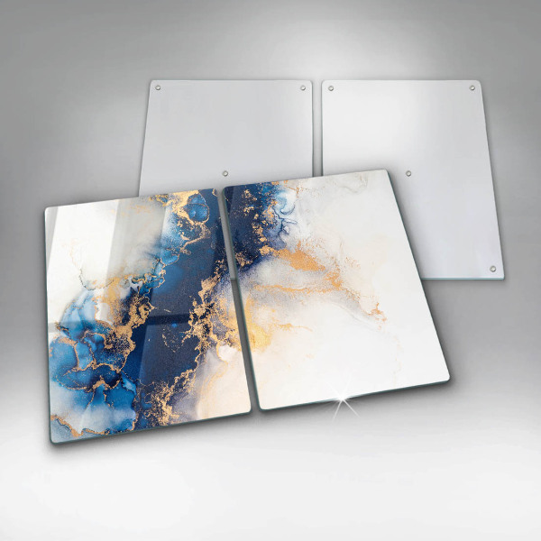 Glas Ceranfeldabdeckung Abstraktion mit Blau