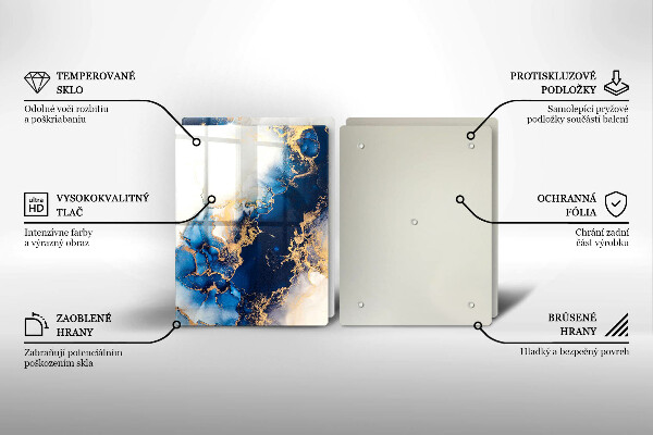 Glas Ceranfeldabdeckung Abstraktion mit Blau