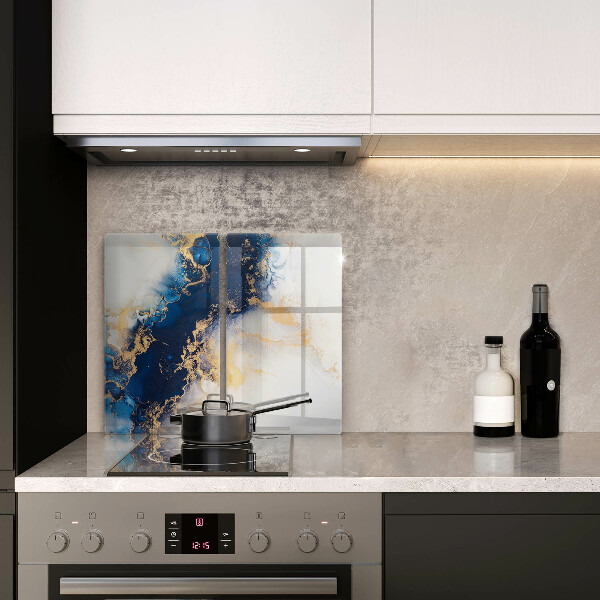 Glas Ceranfeldabdeckung Abstraktion mit Blau