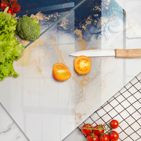 Glas Ceranfeldabdeckung Abstraktion mit Blau