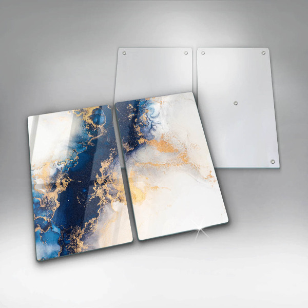 Glas Ceranfeldabdeckung Abstraktion mit Blau