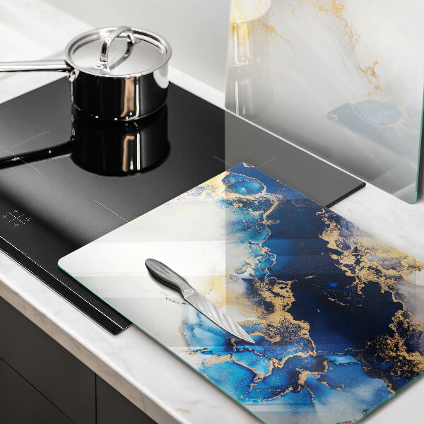 Glas Ceranfeldabdeckung Abstraktion mit Blau