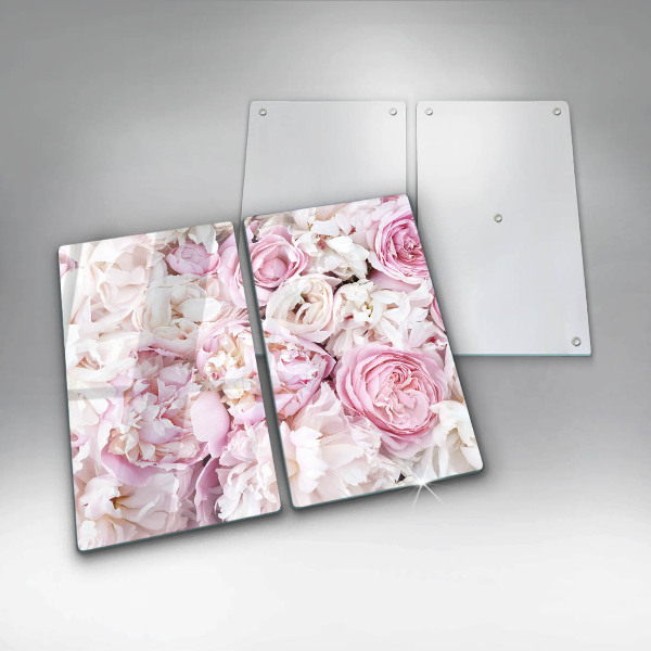 Glas Ceranfeldabdeckung Pfingstrosenstrauß