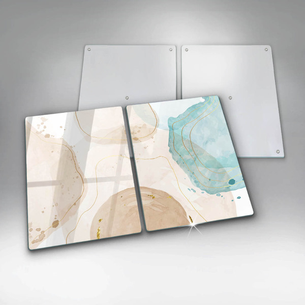 Glas Ceranfeldabdeckung Helle Boho-Formen