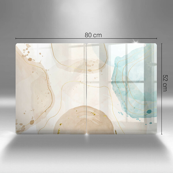 Glas Ceranfeldabdeckung Helle Boho-Formen